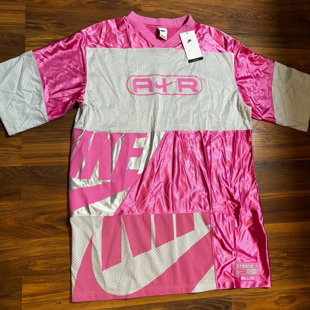 Nike Air Pink and White Jersey Dress